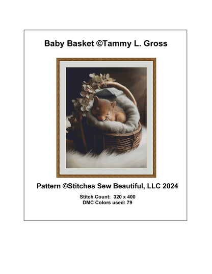 Baby Basket cross stitch pattern by Tammy L. Gross