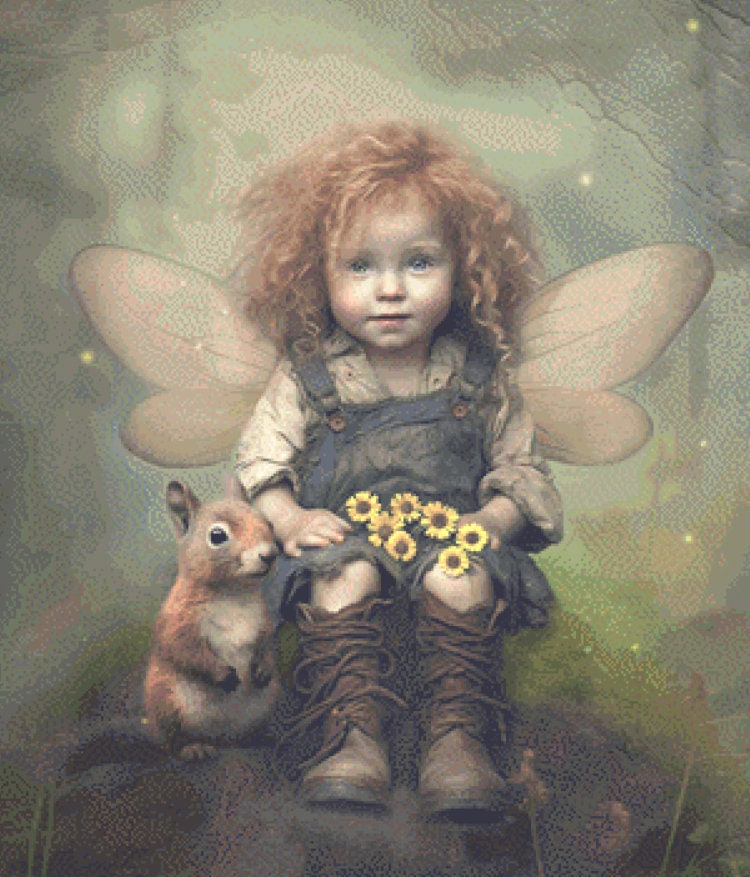 Fairy Curls cross stitch pattern by Tammy L. Gross