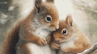 Cuddle cross stitch pattern by Tammy L. Gross