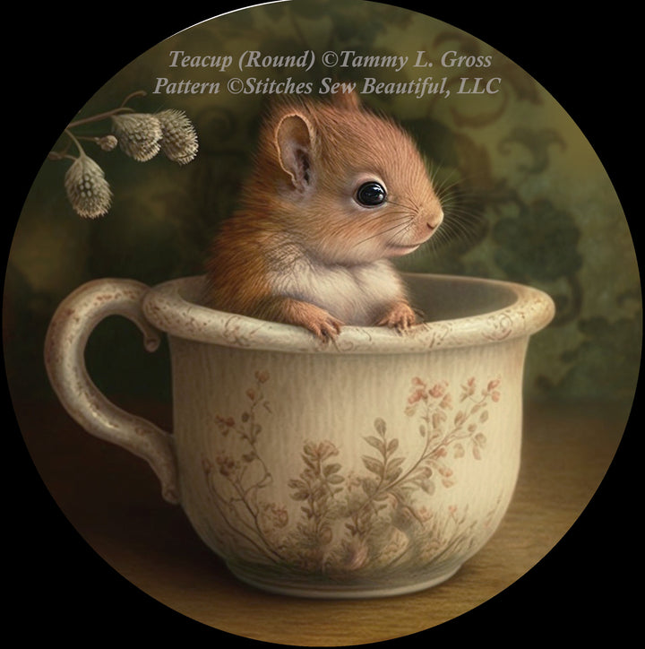 Teacup (Round) cross stitch pattern by Tammy L. Gross