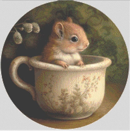 Teacup (Round) cross stitch pattern by Tammy L. Gross