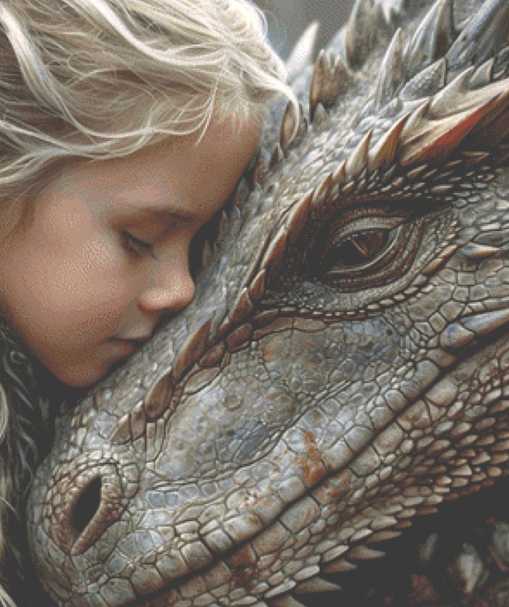 The Protector cross stitch pattern by Serr.Kai A Quill & Ink