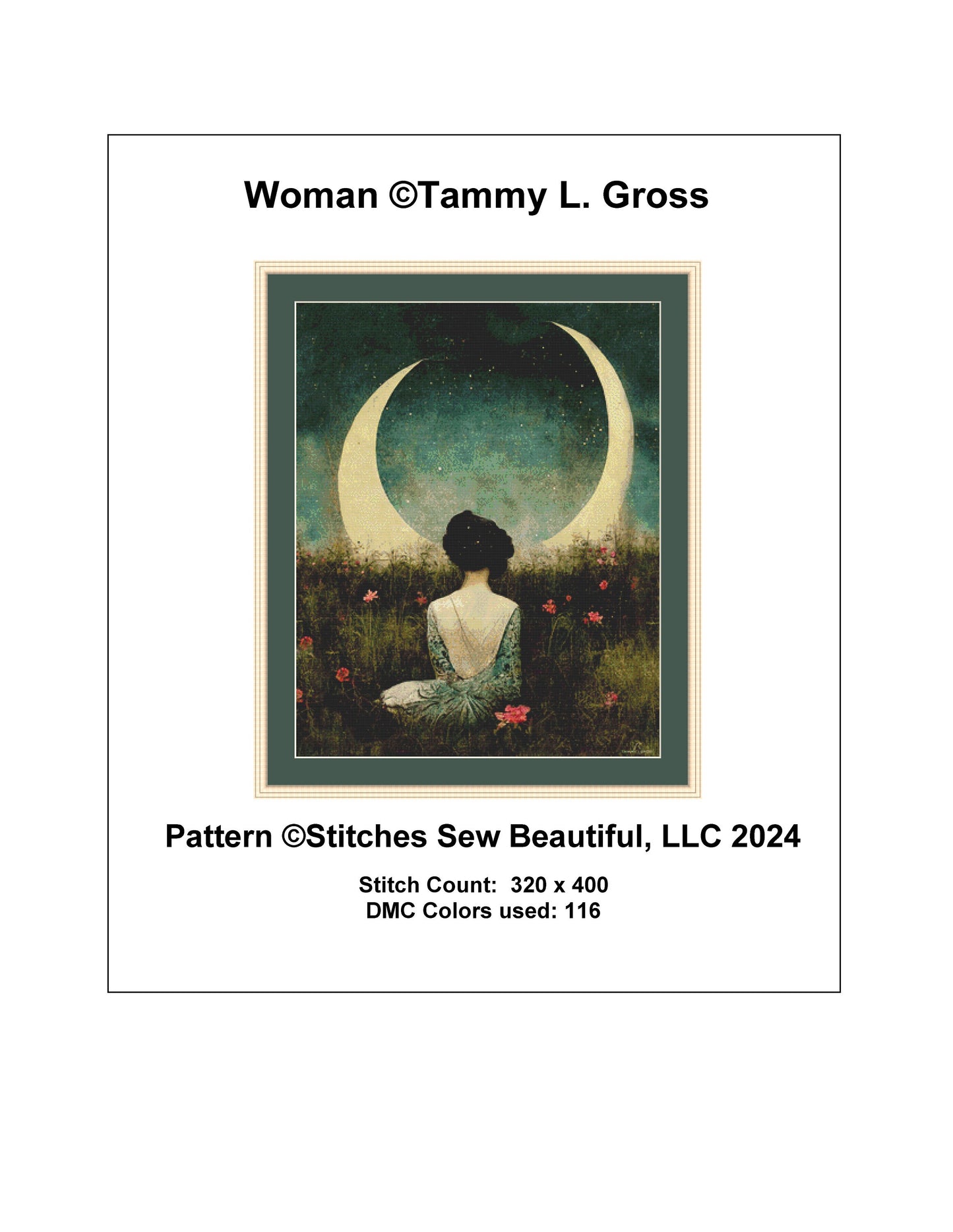 Woman cross stitch pattern by Tammy L. Gross