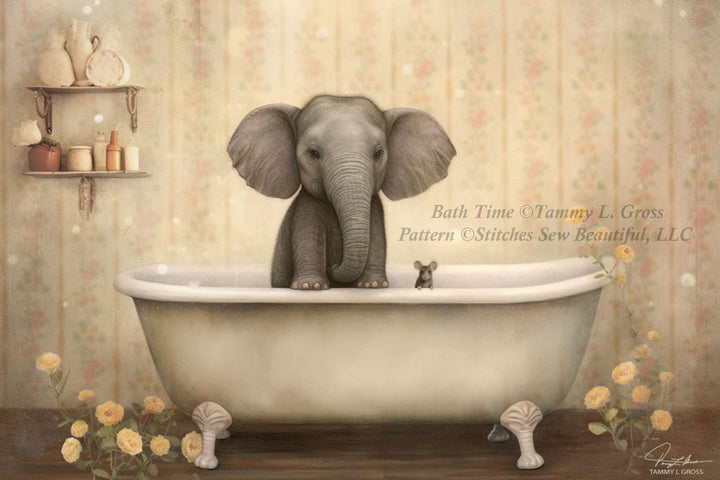 Bath Time cross stitch pattern by Tammy L. Gross