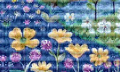 Father and Son Stroll (Small) cross stitch pattern by The Art Revivalist