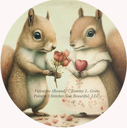 Valentine (Round) cross stitch pattern by Tammy L. Gross