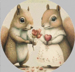 Valentine (Round) cross stitch pattern by Tammy L. Gross