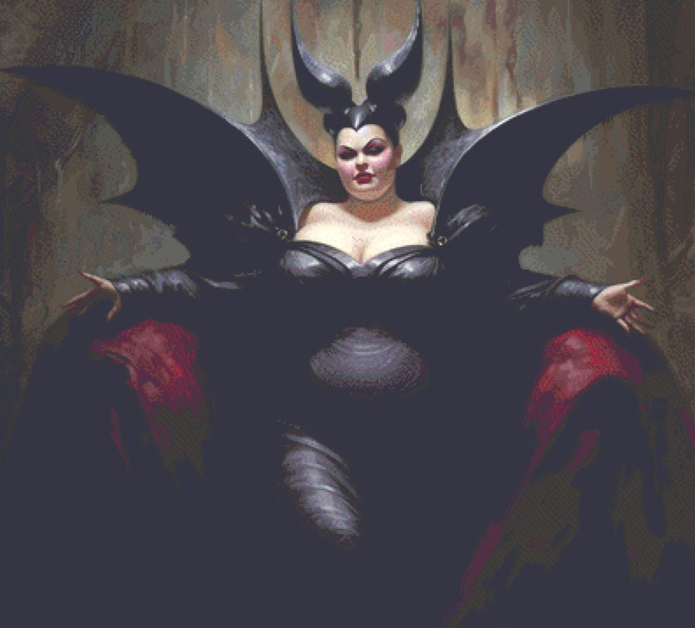 Maleficent cross stitch pattern by LikeInkDrops