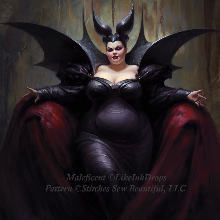 Maleficent cross stitch pattern by LikeInkDrops