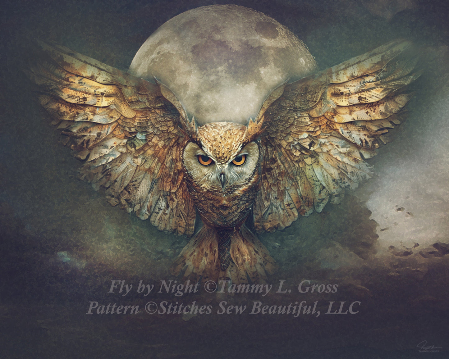Fly by Night cross stitch pattern by Tammy L. Gross