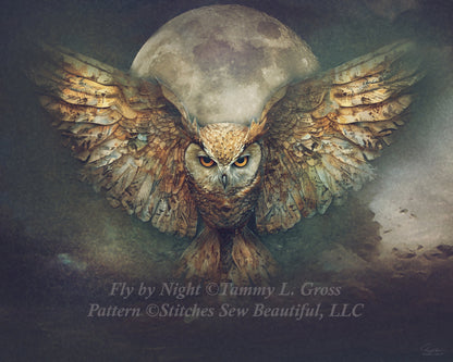 Fly by Night cross stitch pattern by Tammy L. Gross