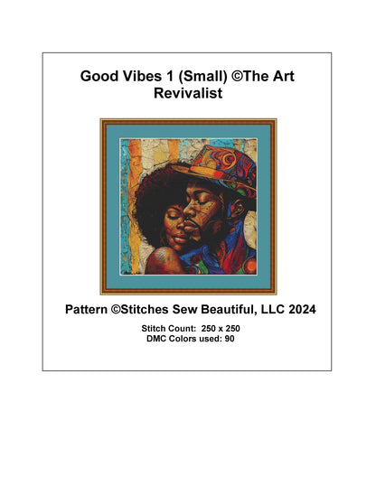 Good Vibes (Small) cross stitch pattern by The Art Revivalist