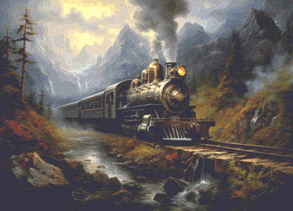 Scenic Train Ride cross stitch pattern by The Wands Want