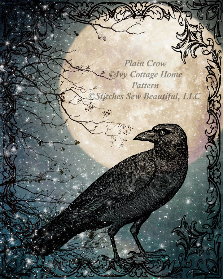 Plain Crow cross stitch pattern by IvyCottageHome