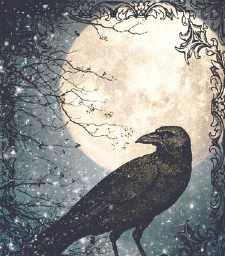 Plain Crow cross stitch pattern by IvyCottageHome