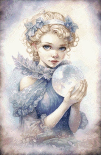 Winter Fairy 6 cross stitch pattern by LianaScrap