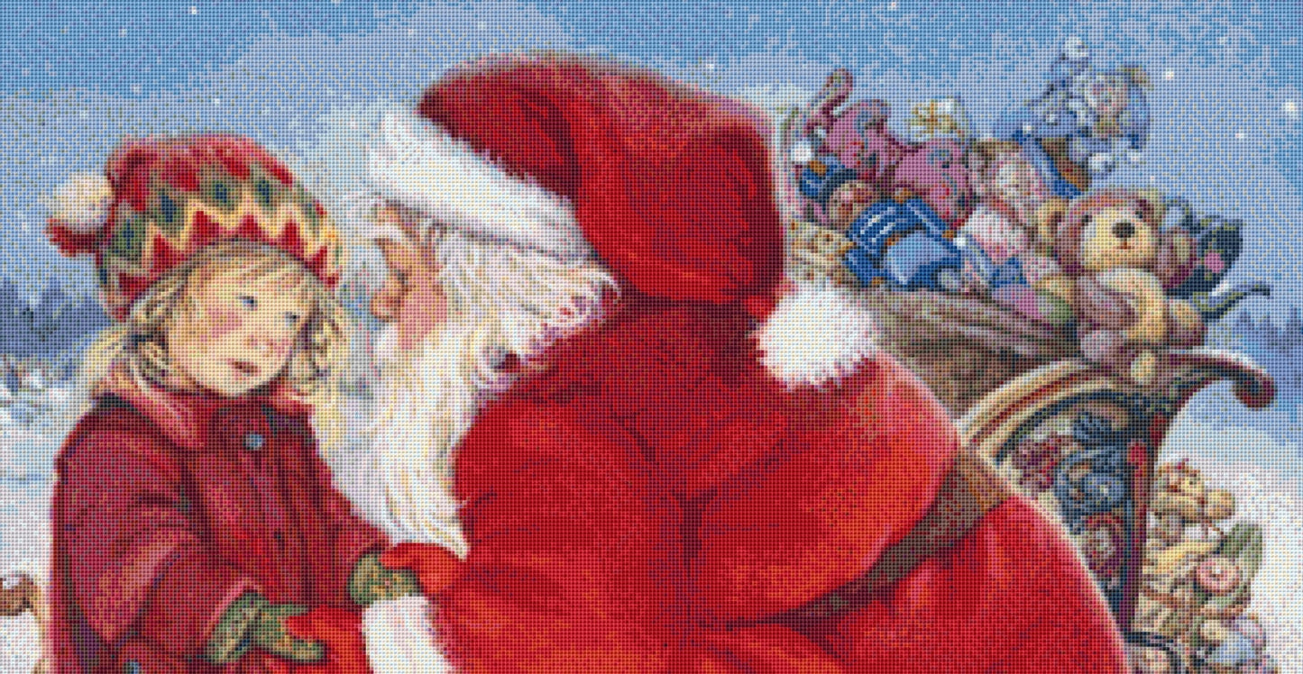 Chatting with Santa cross stitch pattern by Lisi Martin/AB Pictura, Karlstad, Sweden