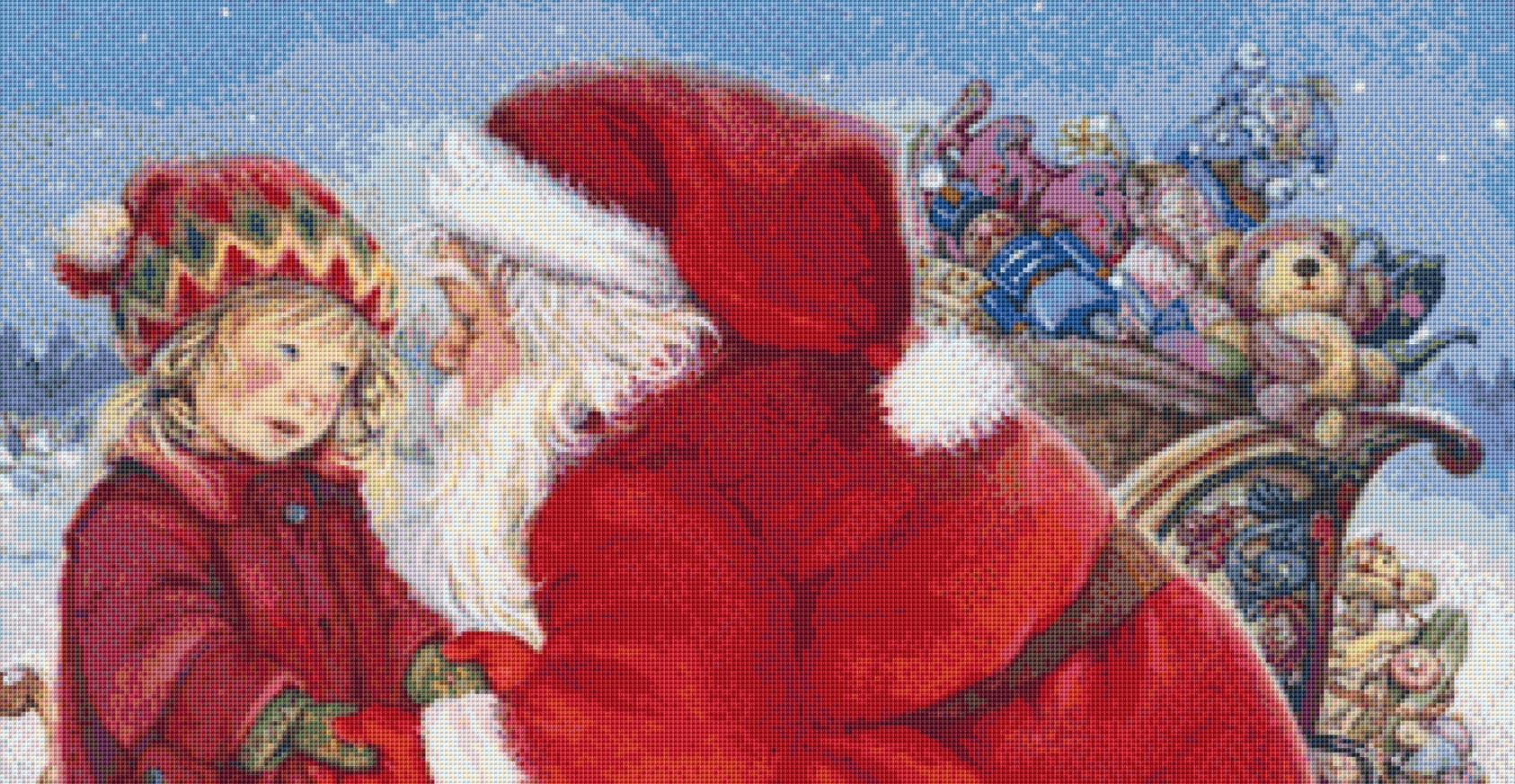 Chatting with Santa cross stitch pattern by Lisi Martin/AB Pictura, Karlstad, Sweden