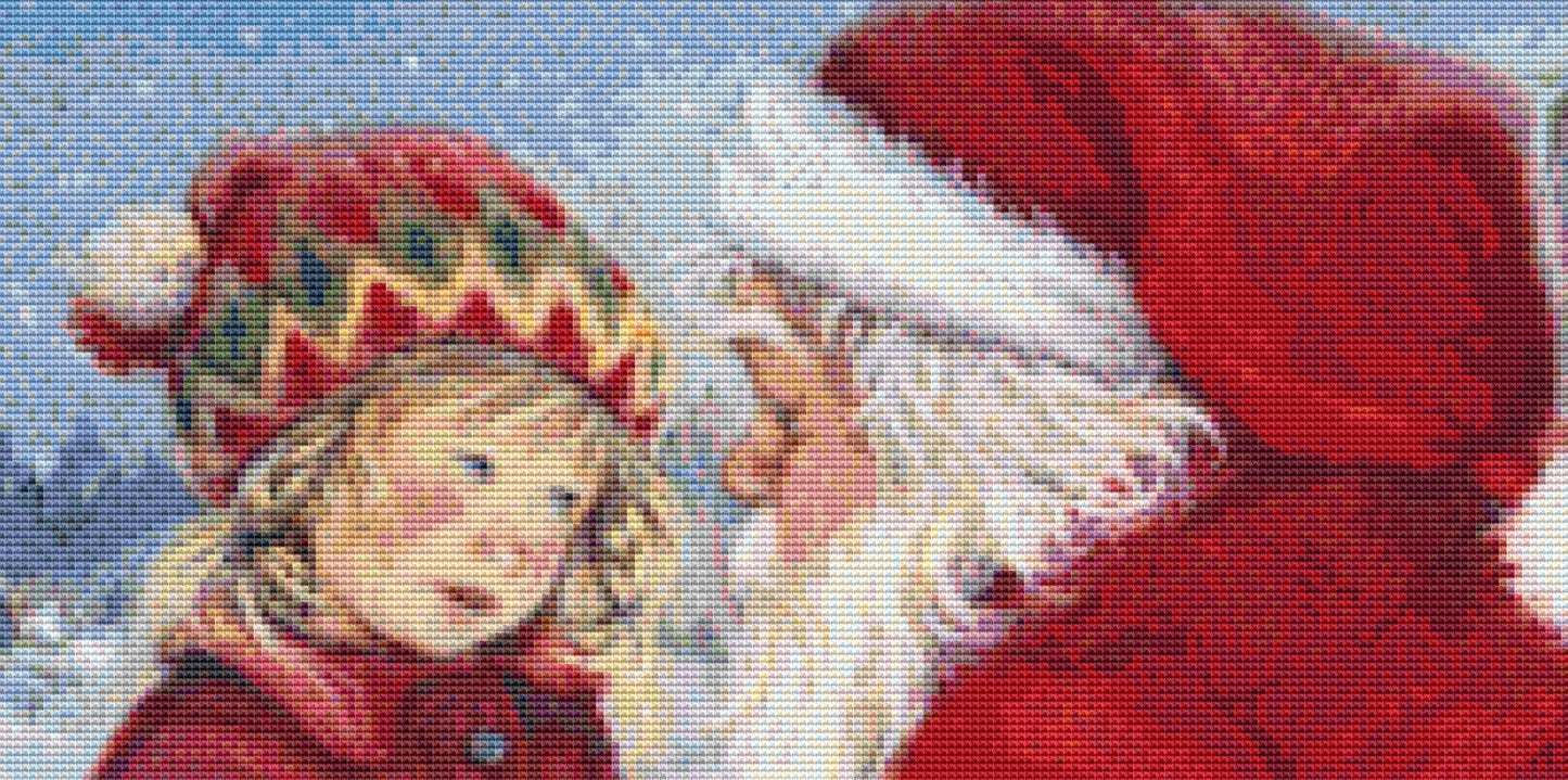 Chatting with Santa cross stitch pattern by Lisi Martin/AB Pictura, Karlstad, Sweden