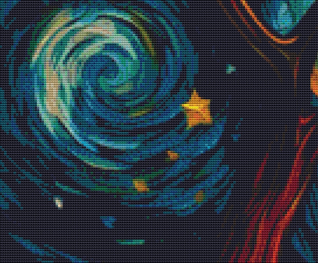Van Gogh Style Tree of Life cross stitch pattern by PeacefulArtColors