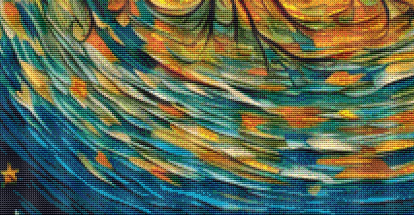 Van Gogh Style Tree of Life cross stitch pattern by PeacefulArtColors