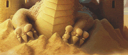 Sandy Beach Dragon cross stitch pattern by Serr.Kai A Quill & Ink
