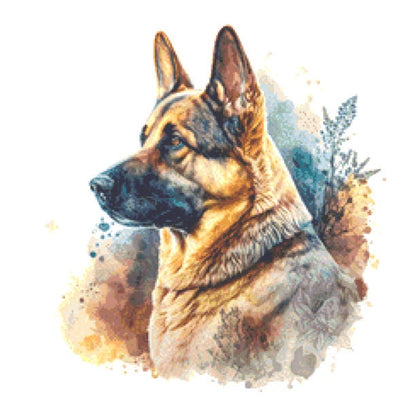 German Shepherd (Small) cross stitch pattern by Tabone Designs