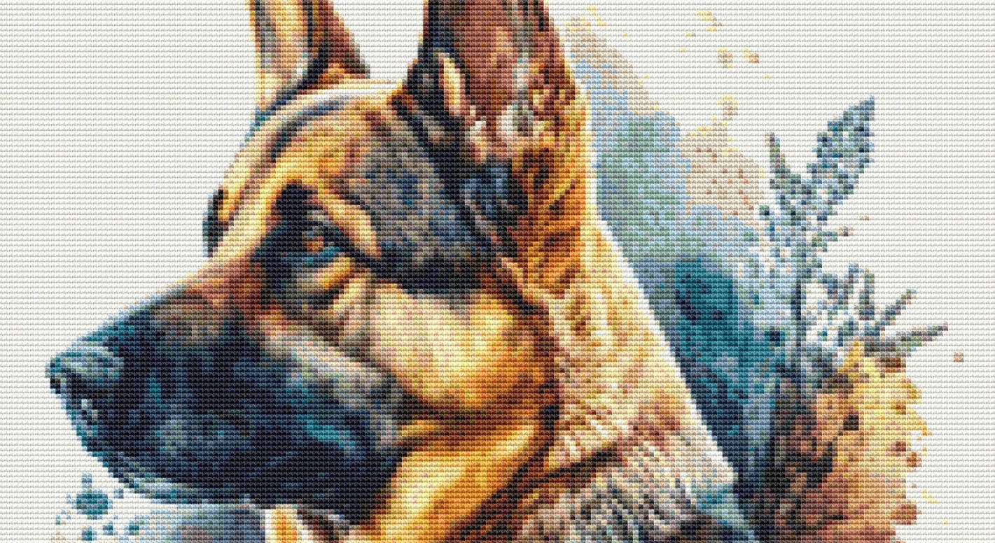 German Shepherd (Small) cross stitch pattern by Tabone Designs