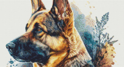 German Shepherd (Small) cross stitch pattern by Tabone Designs
