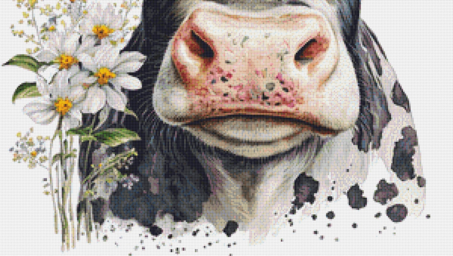 Cow Glasses (Max Color) cross stitch pattern by CedarGroveGraphics