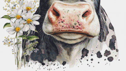 Cow Glasses (Max Color) cross stitch pattern by CedarGroveGraphics
