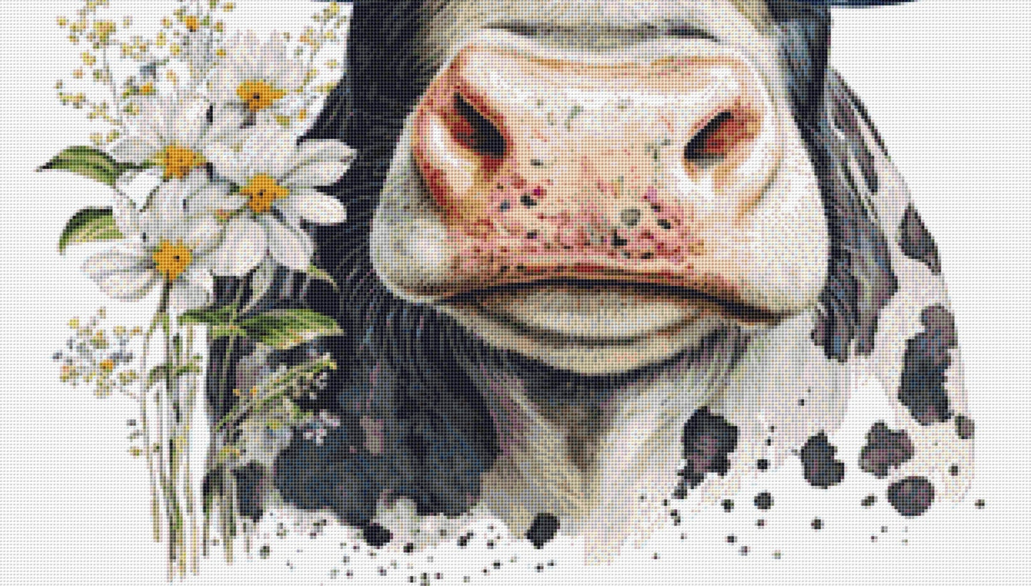 Cow Glasses cross stitch pattern by CedarGroveGraphics