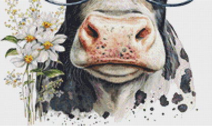 Cow Glasses (Small) cross stitch pattern by CedarGroveGraphics