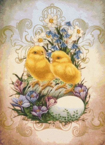 Baby Chicks cross stitch pattern by KayleyArts