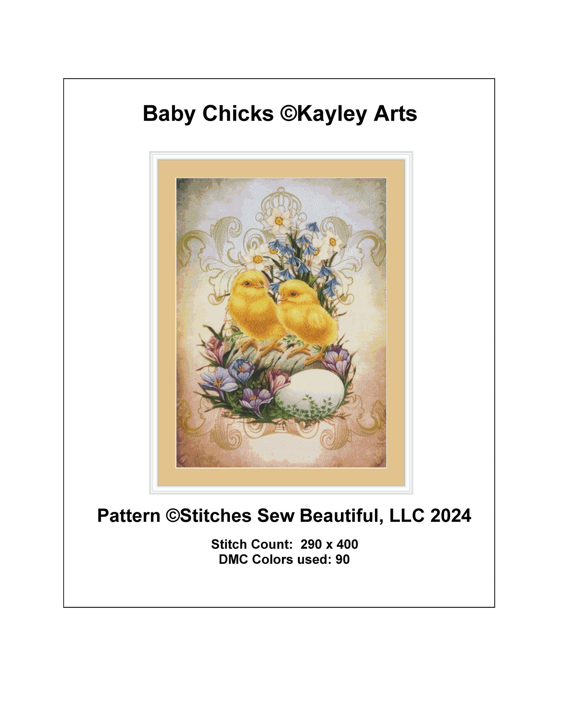 Baby Chicks cross stitch pattern by KayleyArts