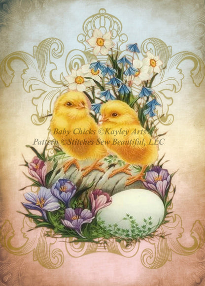 Baby Chicks cross stitch pattern by KayleyArts