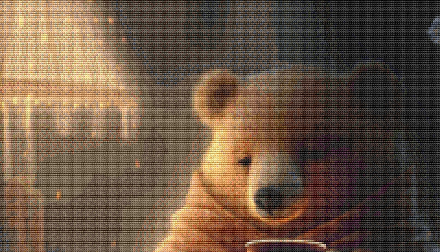 Comfy Bear with Coffee and Book (Small) cross stitch pattern by Serr.Kai A Quill & Ink