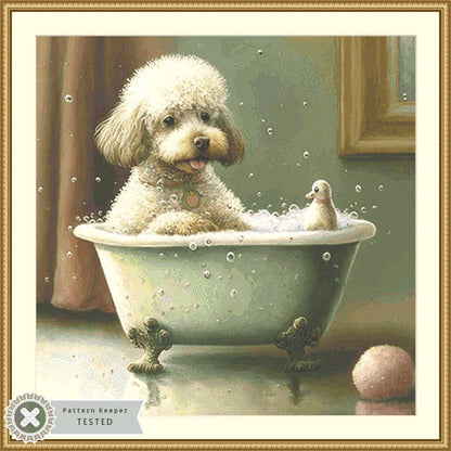 Poodle cross stitch pattern by Tammy L. Gross
