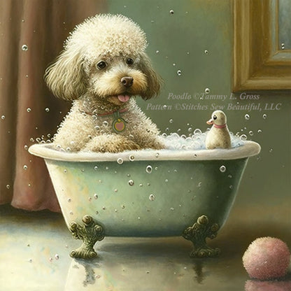 Poodle cross stitch pattern by Tammy L. Gross