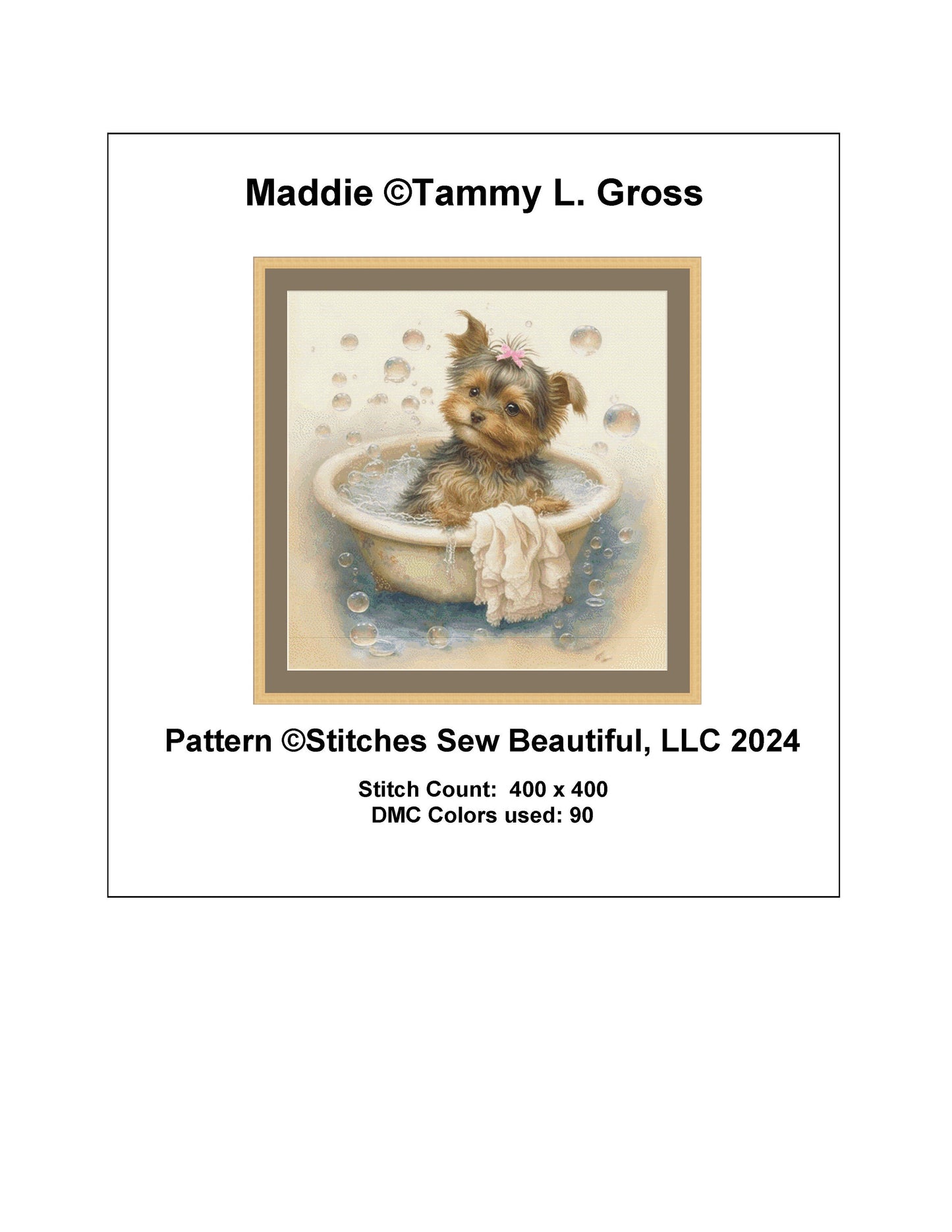 Maddie cross stitch pattern by Tammy L. Gross