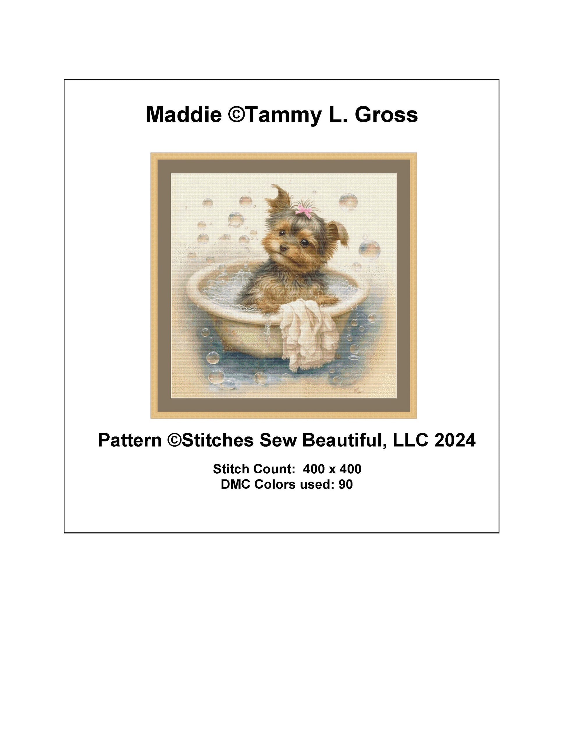 Maddie cross stitch pattern by Tammy L. Gross