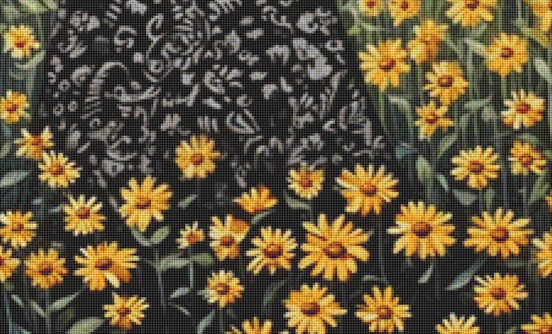 Woman in a Field of Flowers 13 cross stitch pattern by Eder Jose Rosa