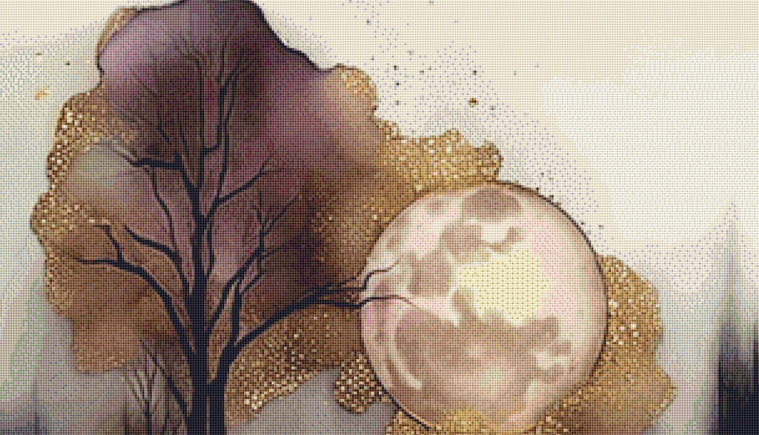 Lil Tree Moon cross stitch pattern by Tammy L. Gross