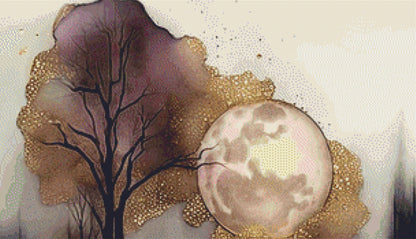 Lil Tree Moon cross stitch pattern by Tammy L. Gross