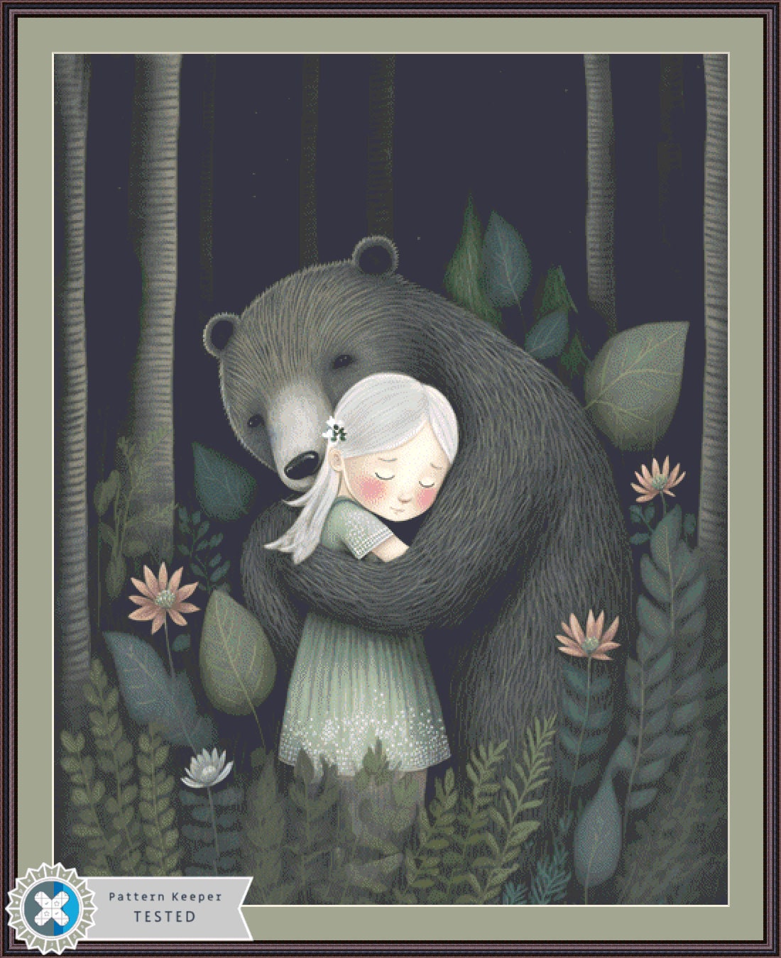 Bear Girl Otee (Max Size/Color) cross stitch pattern by Tammy L. Gross