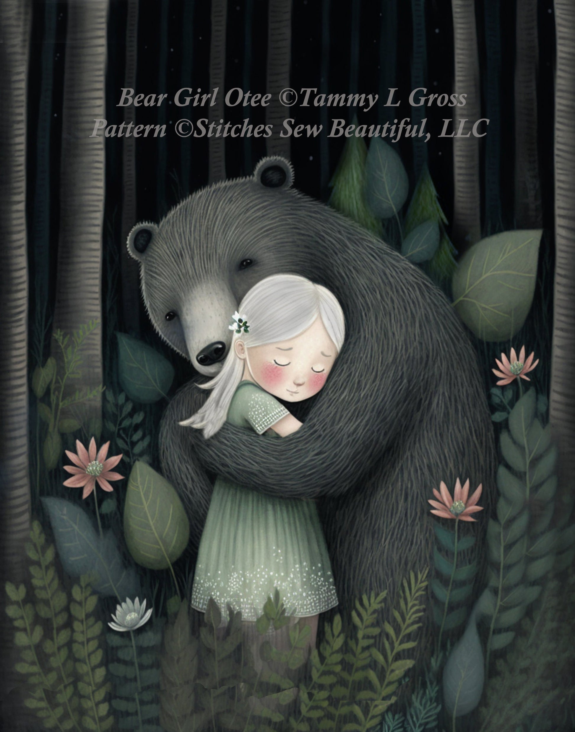 Bear Girl Otee (Max Size/Color) cross stitch pattern by Tammy L. Gross