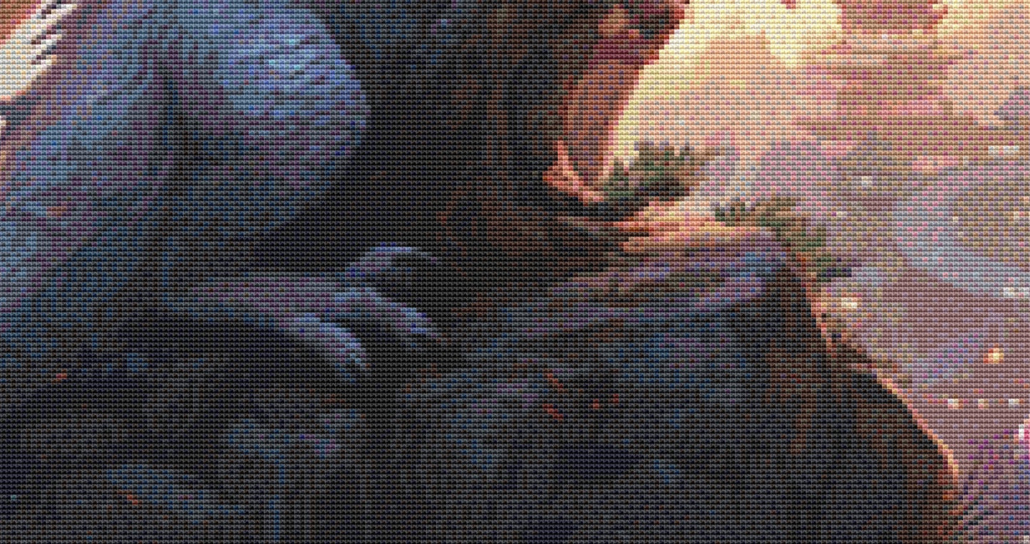 Year of The Dragon counted cross stitch pattern by Serr.Kai A Quill & Ink