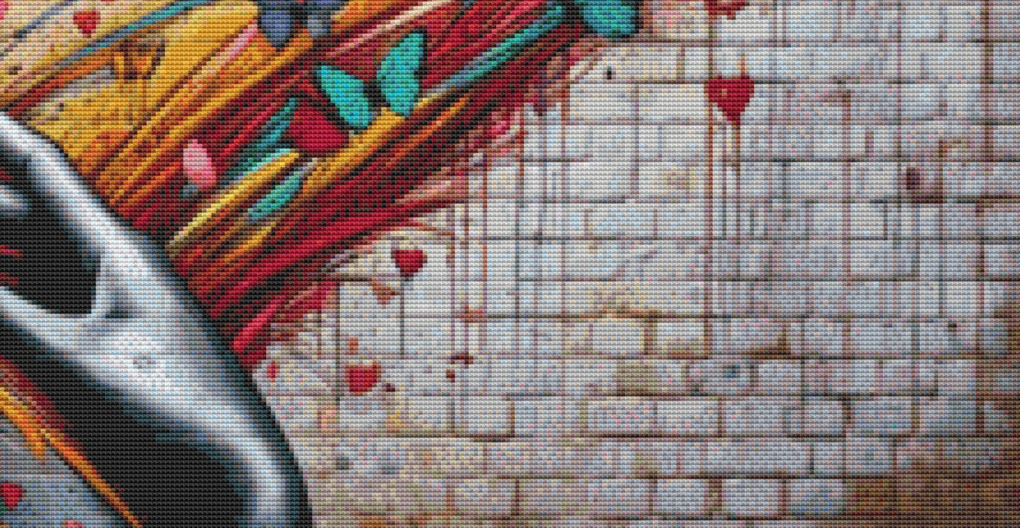 Street Art cross stitch pattern by World of Love Hearts/Adrian G Eyre
