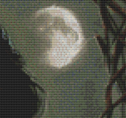 Witch of the Moonlit Grove counted cross stitch pattern by The Art Revivalist