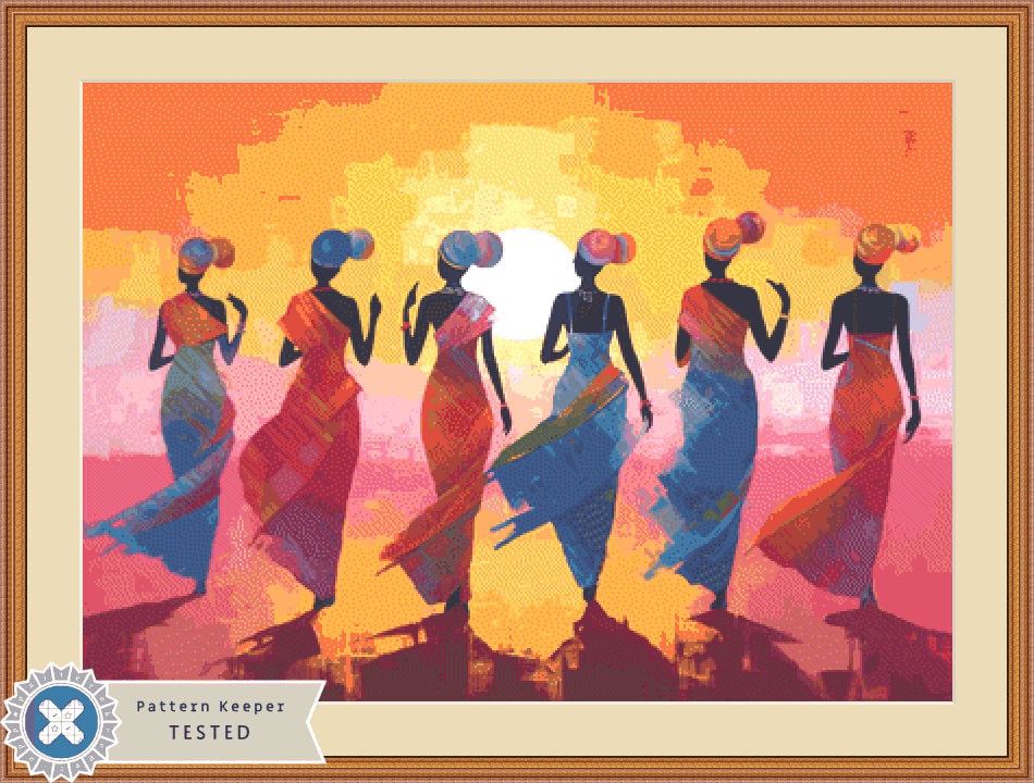 African Women in Color counted cross stitch pattern by Eder Jose Rosa